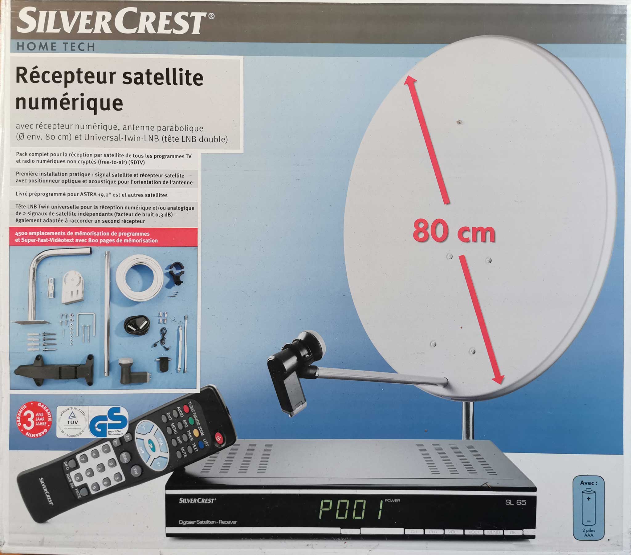 Silvercrest digitale satelliet installatie