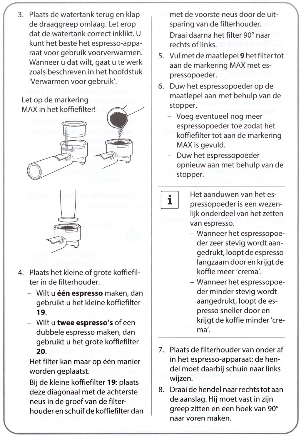 Espresso zetten met koffiezet