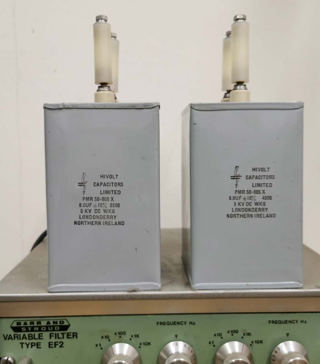 Twee hoogspanning condensatoren van 5 KV, 8 microfarad