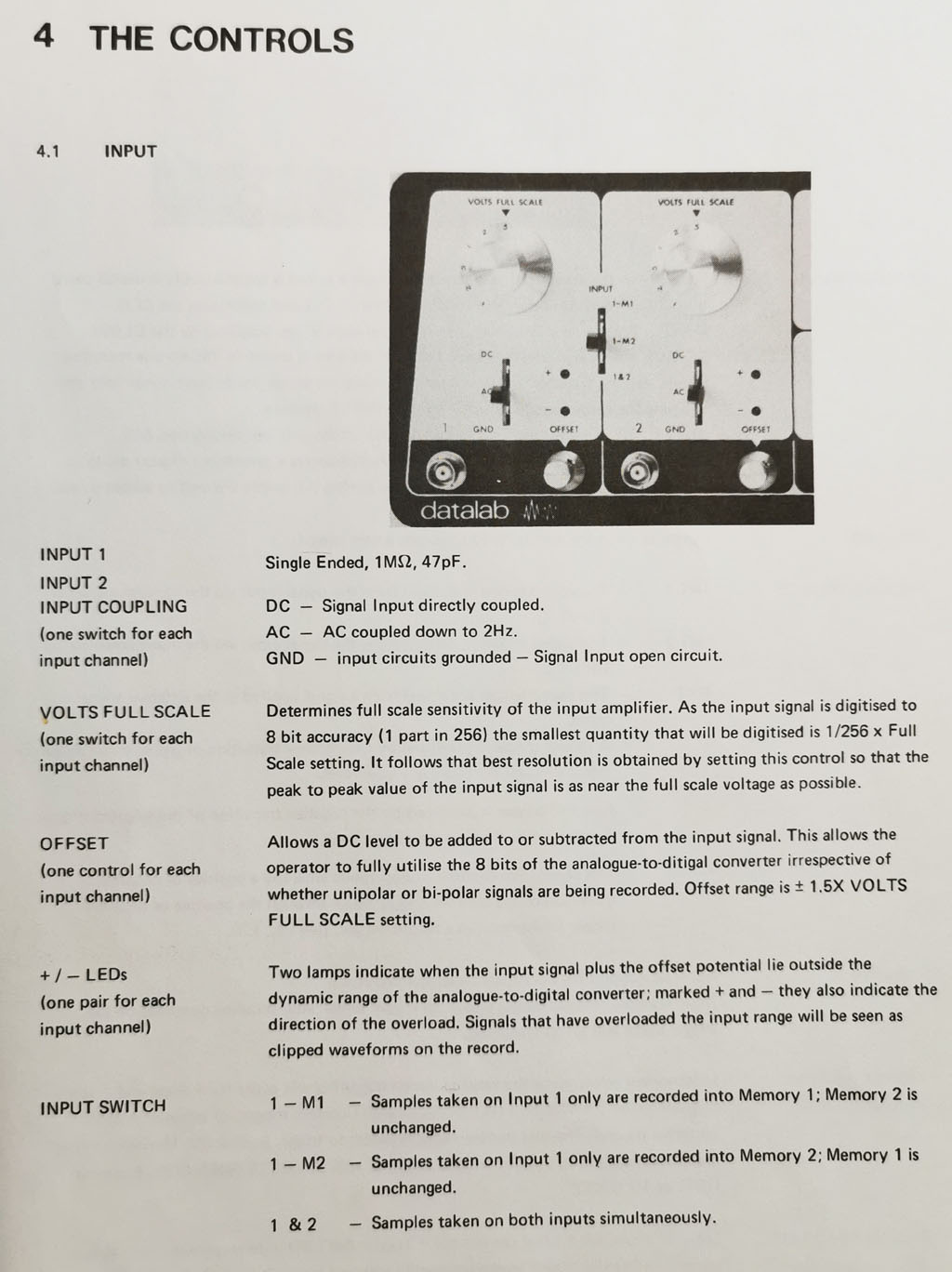 Transient Recorder DL 902, bediening