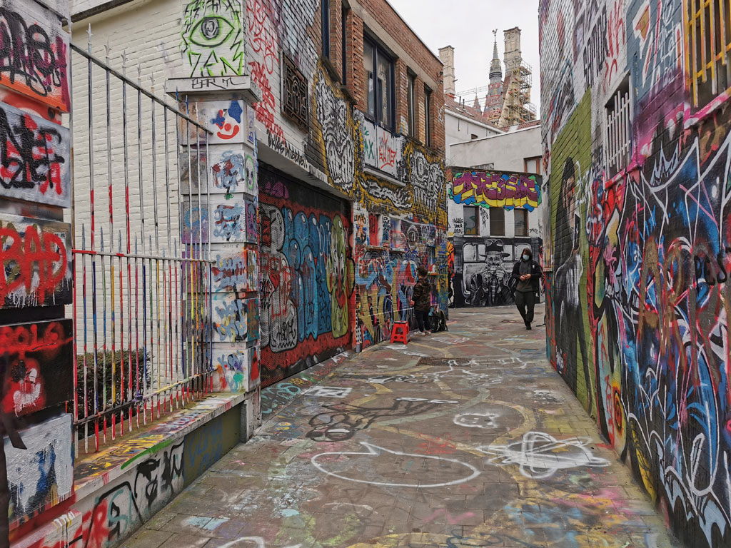 Graffiti straatje Gent