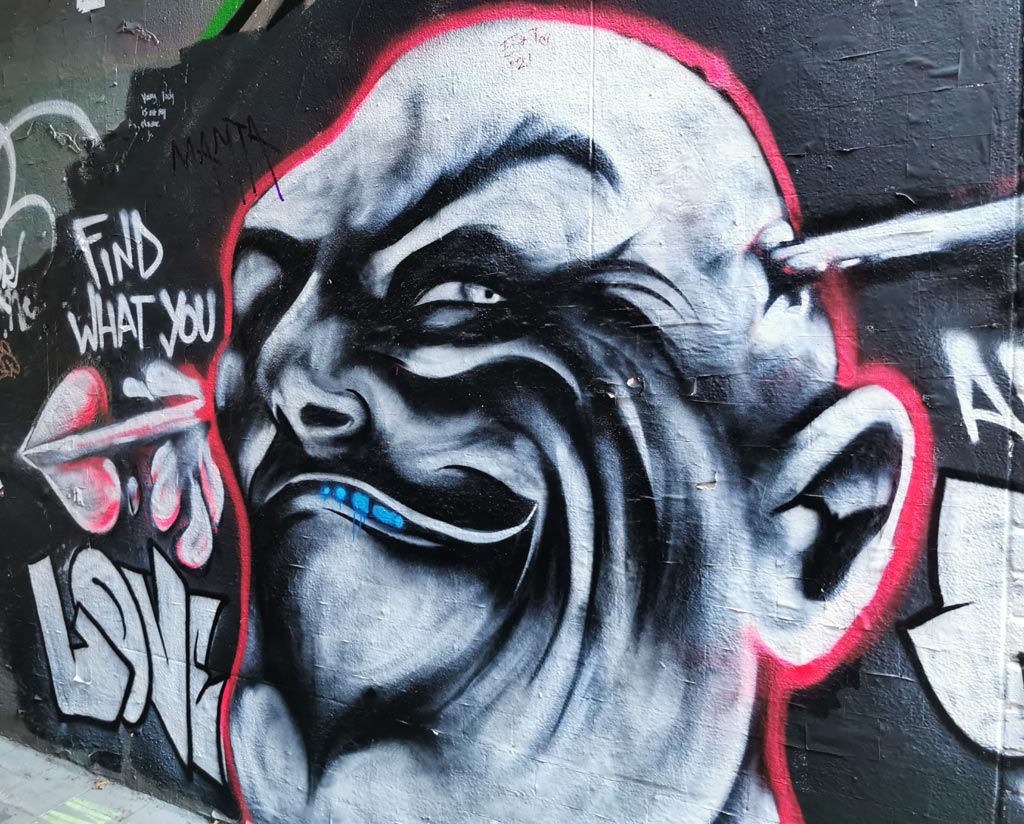 Graffiti straatje Gent