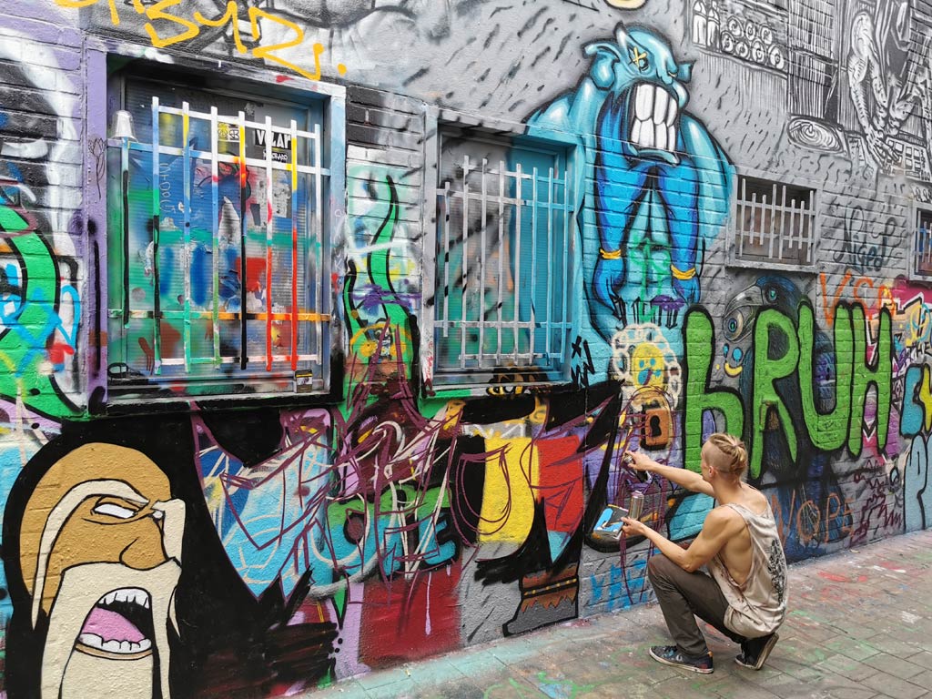 Graffiti straatje Gent