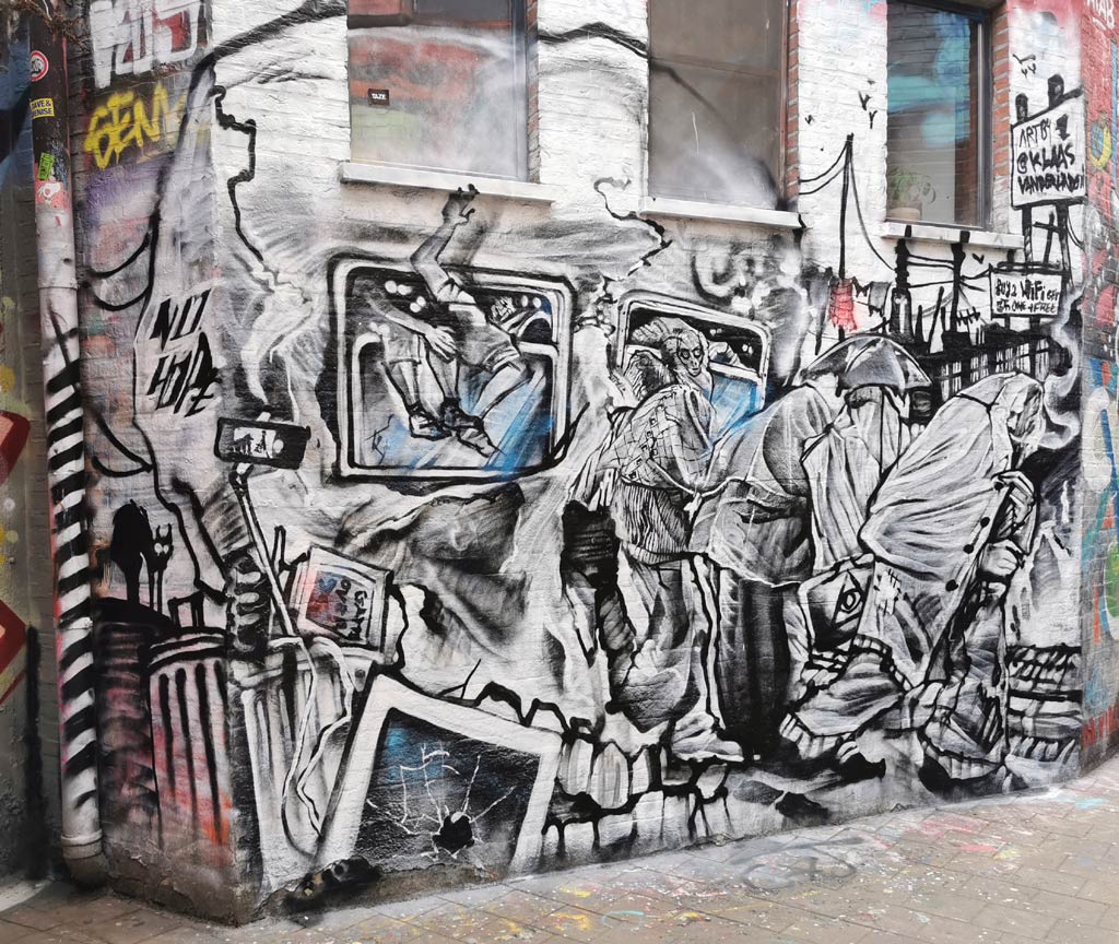 Graffiti straatje Gent